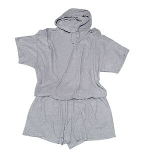 Grey hooded pajama set